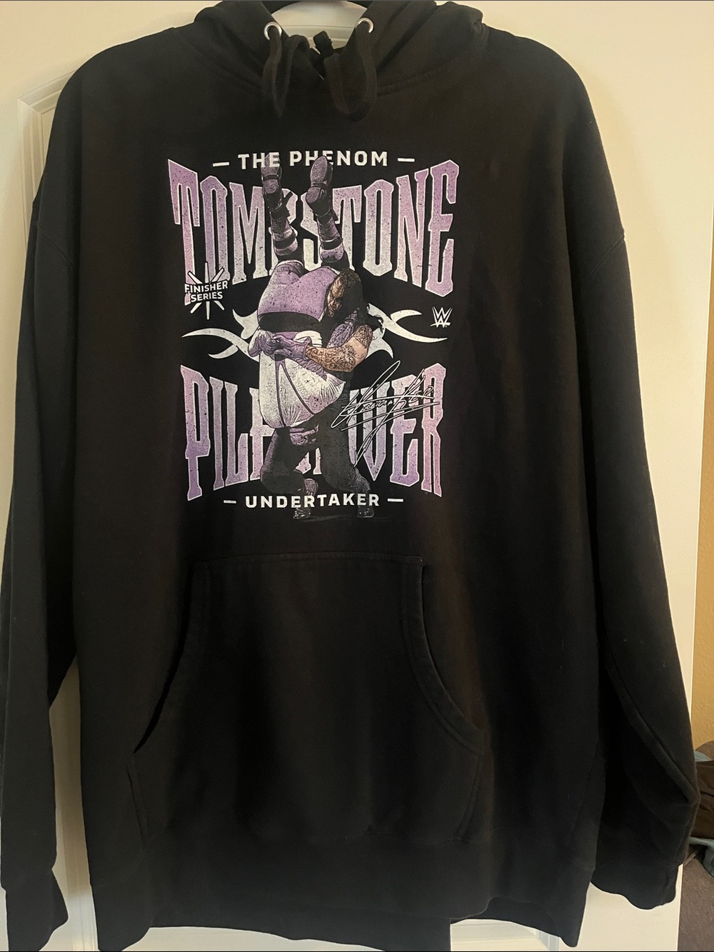 WWE Black Hoodie Tombstone Piledriver Finisher Phenom Undertaker Graphic 2XL XXL